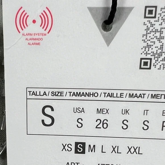 ZARA Gray Silver Beaded Spaghetti Strap Mini Dress S NWT - Picture 12 of 13